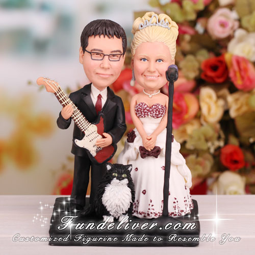 Rock and Roll Wedding Cake Toppers - Click Image to Close